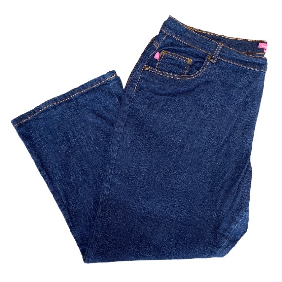 Natural Fit Womens Jeans Woman Within Plus Size 22W Petite Indigo Blue Wash - Picture 13 of 16